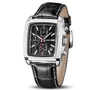 MEGIR Mens Watches Waterproof Luminous Analogue Chronograph Quartz Wristwatch with Leather Strap and Auto Calendar
