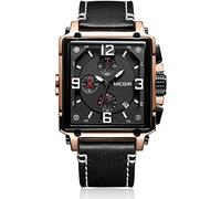 Megir Quartz Men Watches Stylish Casual Army Military Chronograph Sport Business Work Wrist Watch (Gold)