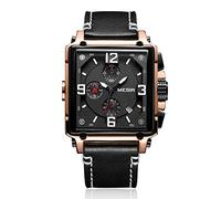 Megir Quartz Men Watches Stylish Casual Army Military Chronograph Sport Business Work Wrist Watch (Gold)