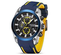 MEGIR Sport Watches for Men Fashion Casual Dress Chronograph Outdoor Waterproof Military Quartz Wristwatches Calendar Display Comfort Silicone Strap