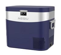 Megiu Car Refrigerator Portable Car Fridge 12V Refrigerator 23 Quart (22 Liter) Freezer Compressor Cooler 12V/24V DC 110～240 V AC for Outdoor Camping Travel Home Use -0.4℉~+59℉ (Blue)