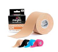 Meglio Kinesiology Tape - Uncut 5m Roll Sports Tape Strapping for Injuries, Support Muscle Tape, K Tape, Physio Tape, Trans Tape, Athletic Tape, Breathable & Waterproof | (Beige)