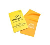 Meglio Resistance Band, 1.5m, Yellow, Latex Free, With Exercise Guide