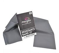 Meglio Resistance Band, 2m, Black, Latex Free, With Exercise Guide