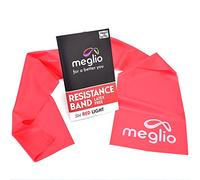 Meglio Resistance Band, 2m, Red, Latex Free, With Exercise Guide