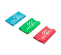 Meglio Resistance Band Set of 3 - Latex Free Exercise Bands for Women & Men, Pilates Band for Physiotherapy, Fitness Workout, Stretching, Yoga & Strength Training | 1.5m