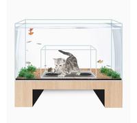 MegLob 27 Gallon Cat Bed Aquarium, Fish Tank for Depressed Cat, Large Betta Fish Tank for Cats, Immersive Viewing Glass Cat Cave, 2-In-1 Cat Bed And Fish Tank, Dexule Cat Toy Fish Tank