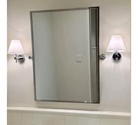 MegLob 304 Stainless Steel Tilting Vanity Mirror, Modern Art Wall Mirror, Elegant Full-Length Mirror for Wheelchair Users, Pivoting Bathroom Mirror - Indoor Home Decor,60 * 80cm