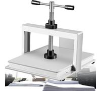 MegLob A3 Metal Book Press Machine, Large Book Binding Press with Portable Handle, Steel Frame Manual Flat Paper Press Machine, Financial Receipt Flattening Papermaking Machine