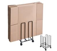 MegLob Cardboard Box Storage Rack - Portable Rack for Storing and Transporting Boxes; Eliminate Clutter; Suitable for Homes, Supermarkets, Warehouses, and Commercial Use,Black