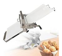 MegLob Commercial Compact Croissant Roller, Dough Press Sheeter Comes with Non-Stick Roller, Manual Dough Sheeter Machine with Adjustable Thickness Setting,400 Model