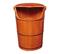 MegLob Cypress Foot Soaking Bath Basin, Heighten Large Foot Soaking Tub, with Acupressure Massage Rollers, Feet & Calf Deep Soaking Foot Bath Bucket, Pedicure Foot Spa Bath Barrel