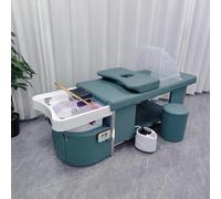 MegLob Dexule Head Spa Bed, Beauty Salon Massage Shampoo Bed, Professional Spa Resort Hair Salon Equipment, Thai Massage Beauty Bed with Fumigation and Water Circulation,Green