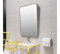 MegLob Fixed-Tilt Wall-Mounted Vanity Mirror Stainless Steel; Requires No Manual Angle Adjustment; Suitable for Wheelchair Users Or for Use As A Full-Length Mirror While Seated,60 * 80CM