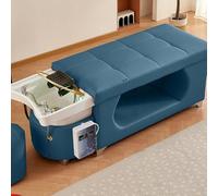 MegLob Head Spa Bed, Beauty Salon Thai Massage Shampoo Bed, Ergonomic Head Care Treatment for Spa Resort, Massage Table with U-Shape Water Massage, Resort Hotel Beauty Salon Equipment,Blue