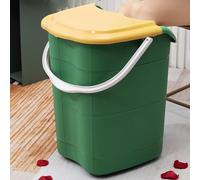 MegLob High Foot Bath Soak Tub, Heightened Soaking Basin for Whole Calf, Thick Plastic Foot Bath Basin for Soaking Feet, Pedicure Foot Bath Spa with Downpipe, Large Foot Soaking Tub Bucket,C