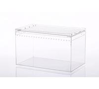MegLob Reptile Feeding Box, Acrylic Reptile Terrarium, Amphibian Feeding Box, Transparent HD Reptile Habitat Tank, Clear Enclosure for Insect,Snail,Gecko,Tarantula,Bearded Dragon,Jumping Spider,L