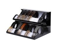 MegLob Retail Acrylic Belt Display Stand, Large Capacity Belt Organizer Rack, Space-Saving Belt Display Stand Belt Holder, for Home, Retail, Thrift, Boutique, Vendor Shows,2 Layers for 16