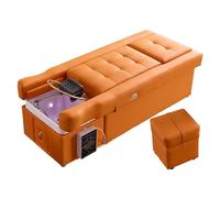 MegLob Shampoo Bed, Thai Style Head Spa Bed, Japanese Head Spa Waterfall Equipment, Head Spa Equipment and Spa Shampoo Bed Includes U-Shape Water Cycle, Spa Resort Hair Salon Equipment,Orange