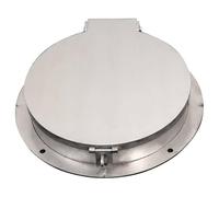 MegLob Stainless Steel Manhole Covers, Metal Round Manhole Cover And Frame, Lockable Recessed Septic Tank Covers, Round Solid Top Lid, Opening Round Sewage Basin Cover,20cm