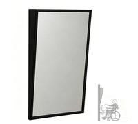 MegLob Stainless Steel Wall-Mounted Large Mirror; Full-Length Mirror for Wheelchair Users; Fixed-Tilt Angle; Slanted Vanity Mirror Suitable for Shopping Malls,Hotels,and Campuses,AA30*50cm