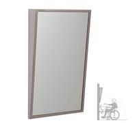MegLob Stainless Steel Wall-Mounted Large Mirror; Full-Length Mirror for Wheelchair Users; Fixed-Tilt Angle; Slanted Vanity Mirror Suitable for Shopping Malls,Hotels,and Campuses,BB30*40cm