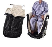 MegLob Wheelchair Blanket with Front Zipper, Semi-Wrapped Wheelchair Lower Body Cover Blanket, Fleece Wheelchair Cover for Lower Body, Warm Lap Blankets for Elderly