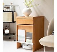 MegLob Wooden Robot Vacuum Storage Cabinet, Solid Wood Sweeping Robot Stand Cabinet, Heavy Duty Robot Vacuum Cleaner Cabinet, Pull-Out Quick Changing Robot Vacuum Storage Cabinet,Wood