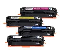 MEGOFFICE CF540X 203X Toner Cartridge Compatible for HP 203X 203A CF540X CF541X CF542X CF543X CF540A for Color Laserjet Pro MFP M281fdw M280nw M281cdw M254dw M254nw M254dn(4-Pack)