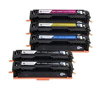 MEGOFFICE CF540X 203X Toner Cartridge Compatible for HP 203X 203A CF540X CF541X CF542X CF543X CF540A for Color Laserjet Pro MFP M281fdw M280nw M281cdw M254dw M254nw M254dn(5-Pack)