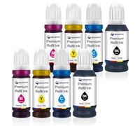 MEGOFFICE Compatible Refill Ink Bottles for NEI-104/103/102/101 Ink Multipack for Epson ET-2810 ET-2815 ET-2820 ET-2821 ET-2825 ET-2826 ET-4700 ET-4800 Printer(8 pack)