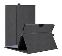 Megoo Surface Pro X Case Cover for Microsoft Surface Pro X 13" with Stylus Pen Holder Multiple Angle Adjustment Folio Stand Protective Case (Black Gray)
