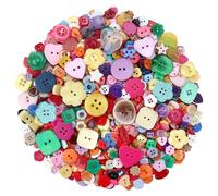 Megoogo 1000~1200pcs Special Shaped Assorted Sizes Resin Buttons for Manual Button Painting Sensory Play School Projects,DIY Handmade Ornament