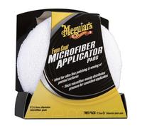 Meguiar's Even Coat Applicator Pad, 2 Pack, White | Microfibre Pads Deliver Even, Swirl-Free Application of Polish, Wax, and Interior or Exterior Products - X3080EU