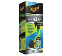 Meguiar's Hybrid Ceramic Synthetic Clay Kit including a reusable Synthetic Clay Pad, Hybrid Ceramic Detailer 532ml and a Microfibre Towel