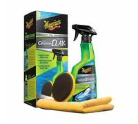 Meguiar's Hybrid Ceramic Synthetic Clay Kit including a reusable Synthetic Clay Pad, Hybrid Ceramic Detailer 532ml and a Microfibre Towel