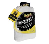 Meguiar's Microfibre Wash Mitt, 20.32 x 25.4 cm, White | Super-Thick Reusable Wash Mitt Supports a Show Car Finish and Is Safe on Clear Coats - X3002EU