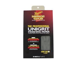 Meguiar's Mirror Glaze Unigrit Finishing Sanding Paper 2500 Grit (25 sheets) S2525