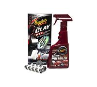 Meguiar's Quik Clay Bar Starter Kit with Quik Detailer and 80 g of Clay | Safely Removes Bonded Contaminants Such as Tar, Tree Sap, Overspray, and Industrial Fallout - G1116EU