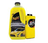 Meguiar's Ultimate Wash & Wax 1.4L + Supreme XL Drying Towel Car Care Kit