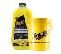 Meguiar's Ultimate Wash & Wax 1.4L + Yellow 5-Gallon Bucket Car Wash Kit