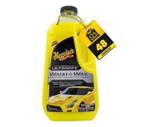 Meguiar's Ultimate Wash & Wax for Car Washing & Waxing - 1.36L | Incredible Sudsing Action, Just-Waxed Shine, pH Neutral & Safe on Wax - G17748UK