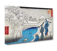 Meguro By Utagawa Hiroshige Canvas Print | Gallery Wrapped 30mm Frame Wall Art | 30x20 inches | Ready to Hang | Asian Picture | Living Room Bedroom Lounge Office