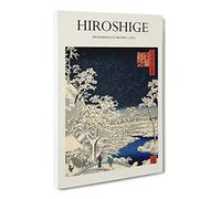 Meguro Drum Bridge And Sunset Hill By Utagawa Hiroshige Canvas Print | Gallery Wrapped 30mm Frame Wall Art | 20x14 inches | Ready to Hang | Asian Landscape Picture | Living Room Bedroom Lounge Office