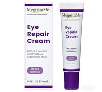 MegustaMe Eye Repair Cream 15ml - Peptide Complex Eye Cream with 3 Essential Ceramides, Niacinamide & Hyaluronic Acid, Dermatologist Developed Anti-Aging Eye Treatment for Fine Lines, Dark Circles.