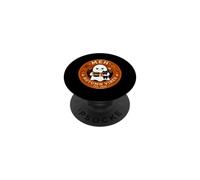 Meh Autumn Vibes Grumpy Ghost Black Cat Coffee Halloween PopSockets Adhesive PopGrip