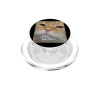"Meh" Cute Funny Orange Cat Blurry Meme PopSockets PopGrip for MagSafe