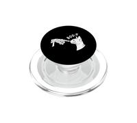 Meh Grumpy Ghost Holding Black Cat And Coffee Autumn PopSockets PopGrip for MagSafe