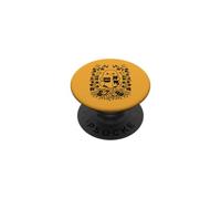 Meh Grumpy Ghost Holding Black Cat And Coffee Roots PopSockets Adhesive PopGrip