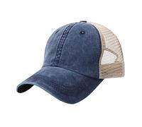 Meh Hat Mesh Outdoor Baseball Embroidered Caps High Cotton Unisex Quality Baseball Caps None Hat (Navy, One Size)